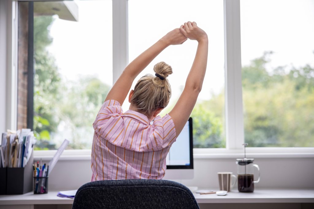 Stretching at Desk